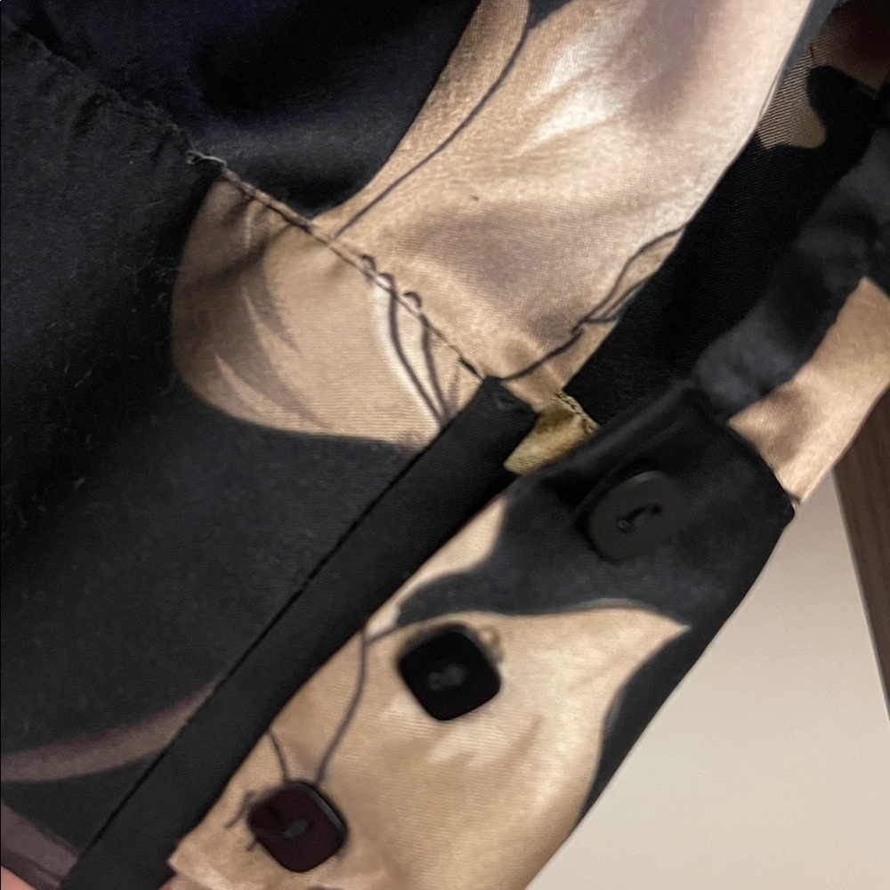 Floral Satin Women's Top - Picture 6 of 7